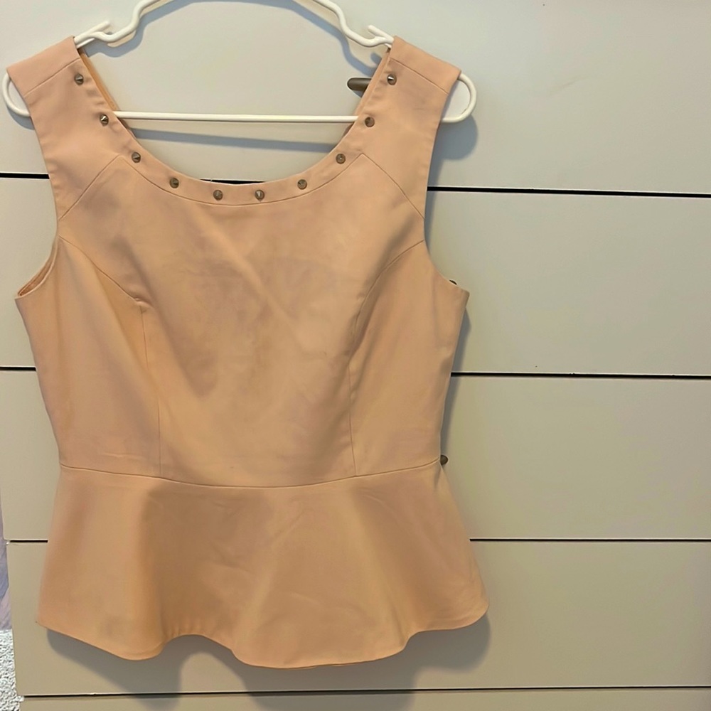 Peplum peach top